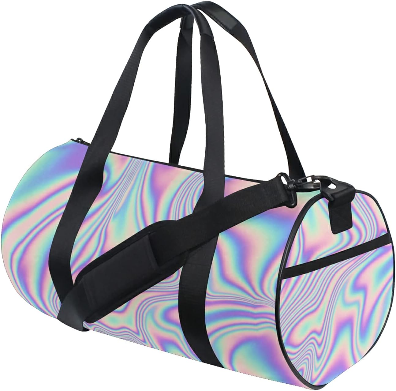 Gym Bag Abstract Holographic Art Travel Duffle Bag Sports Luggage Tote Backpack Bag for Women and Men Travel Business Trip