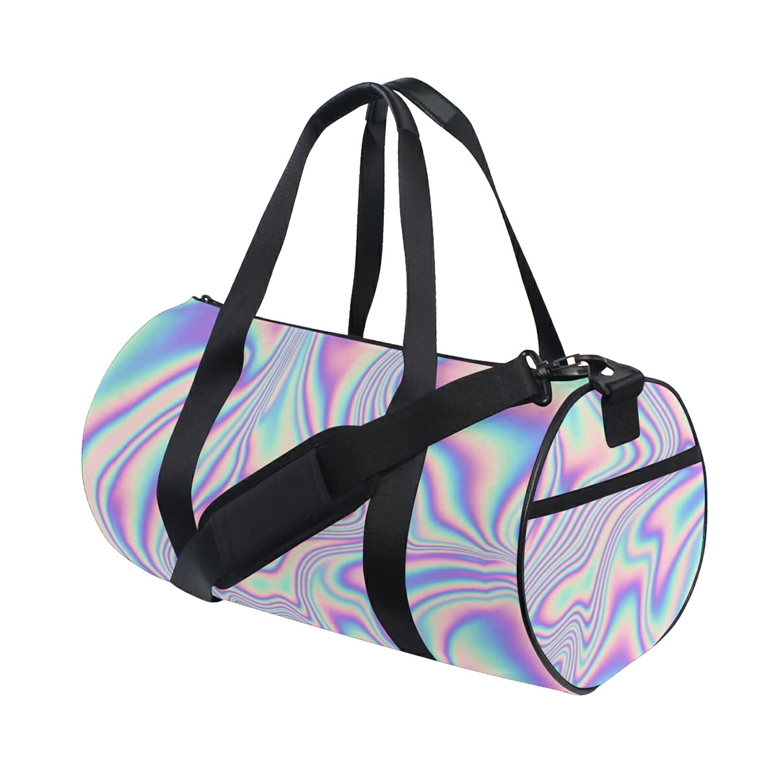 Gym Bag Abstract Holographic Art Travel Duffle Bag Sports Luggage Tote Backpack Bag for Women and Men Travel Business Trip