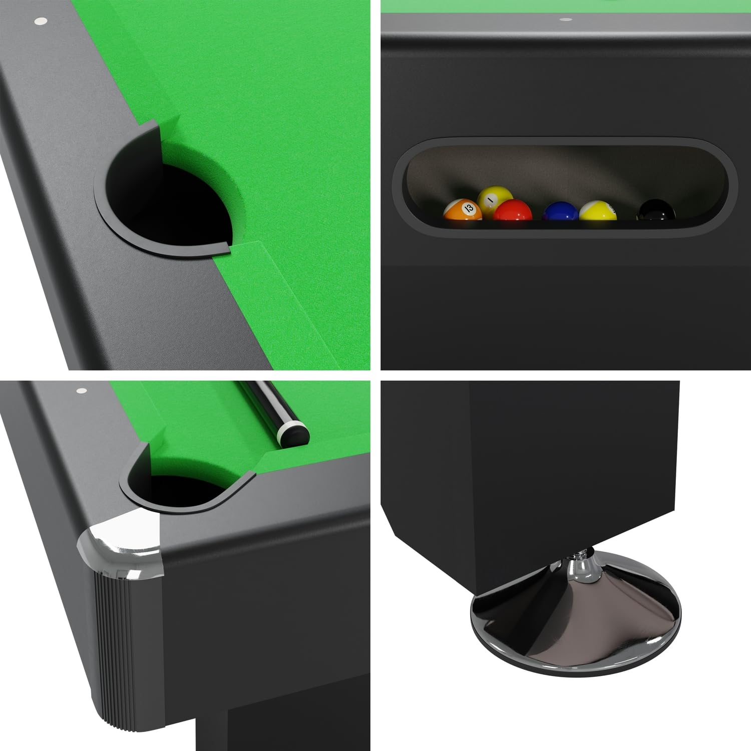 Billard américain - Tapis de Jeu en Laine, Retour de Boules Automatique et Accessoires Inclus
