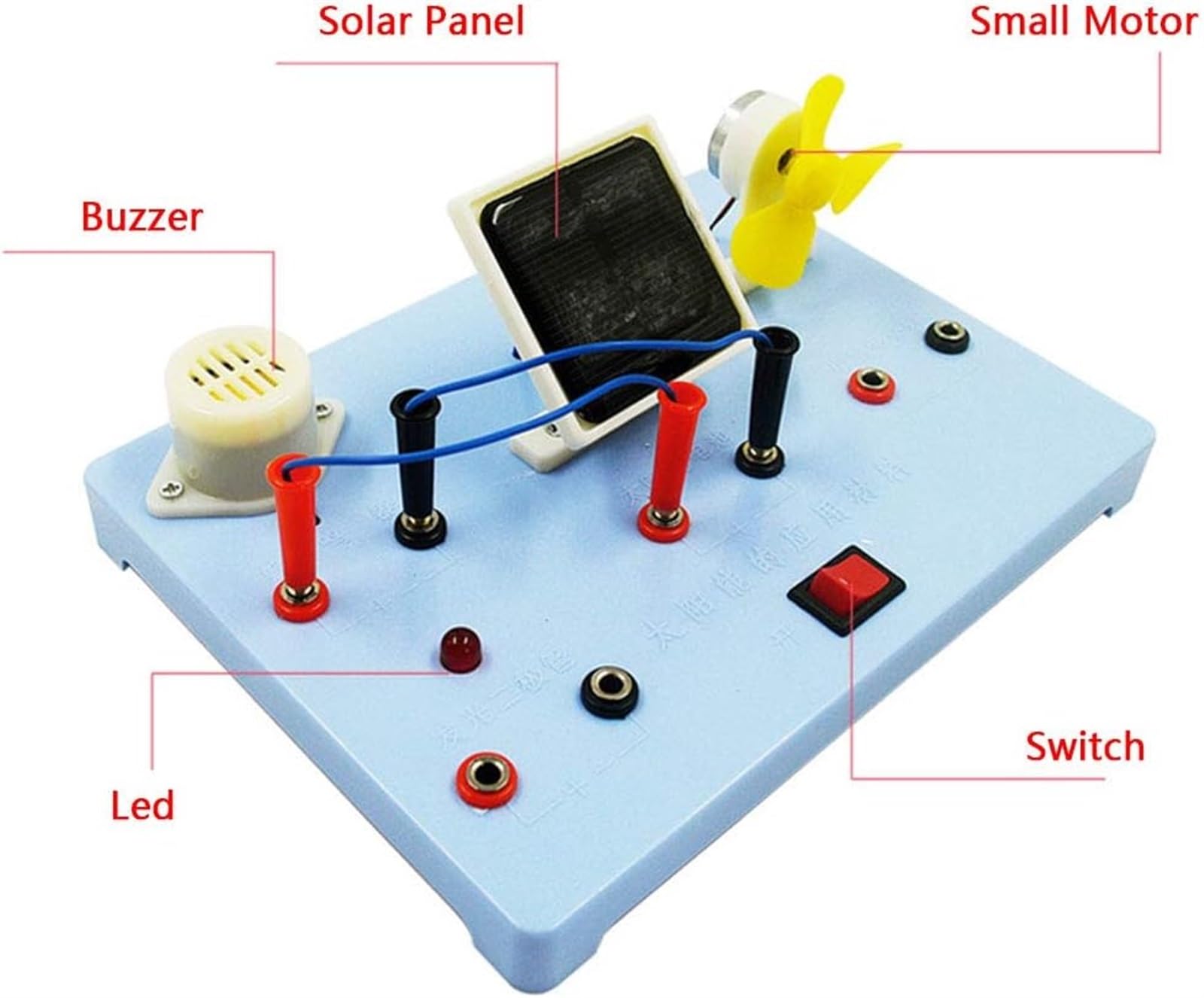 Equipo para experimentos de física: generador de energía Solar, diodo emisor de luz y células solares; demostrador de células solares; Experimento físico sobre energías renovables.