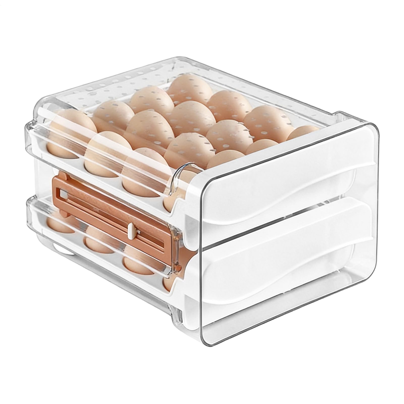Organizador de huevos doméstico y soporte de almacenamiento para refrigerador