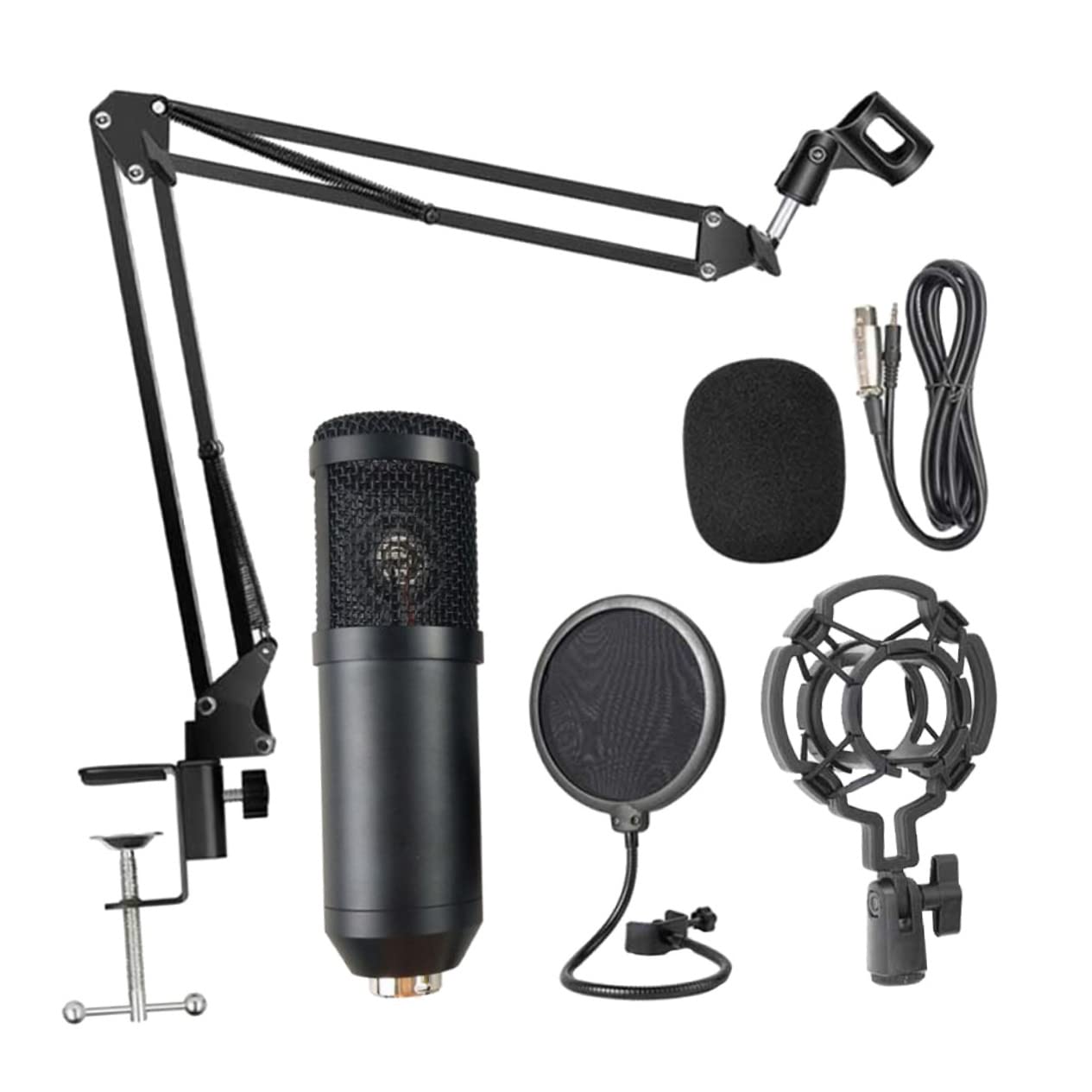 1 Satz USB Kondensatormikrofon mit Einstellbarem für und Aufnahme für Gaming und Podcasts Plug and Play Präzise Klangaufnahme Kompatibel mit Pc und Laptops