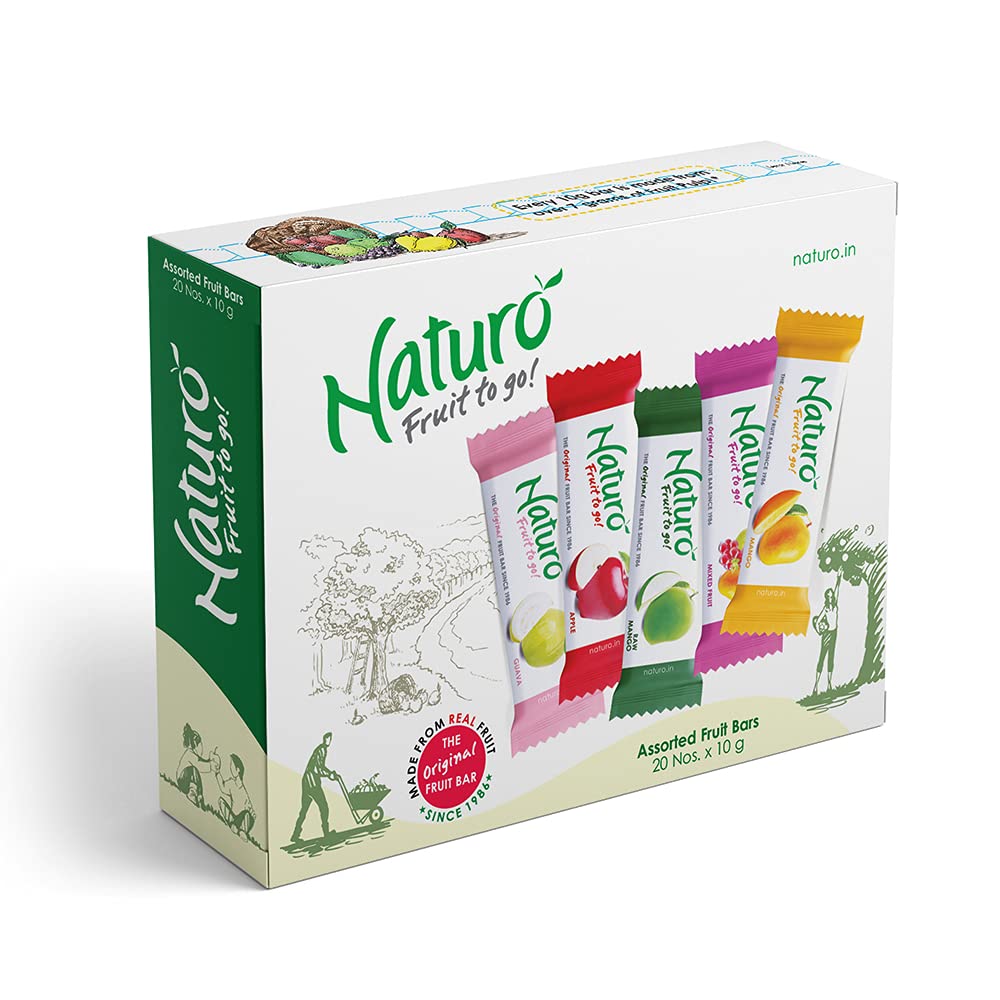 Naturo Bars (Assorted(Apple+Guava+Mango+Raw Mango+Mixed Fruit), 400 g (B08W9RTLLQ) Amazon Price History, Amazon Price Tracker