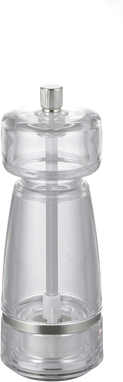 Sato Metal Kogyo Monarch Pepper Mill S, 2.4 x 2.4 x 6.6 inches (60 x 60 x 167 mm), Resin Ceramic, 18-8 Stainless Steel (S)