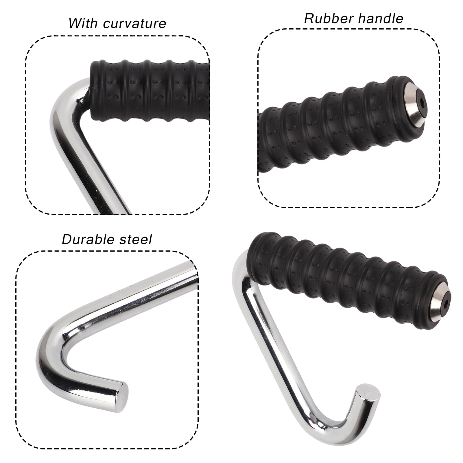 POENVFPO Impugnatura Per Fitness, Maniglia Per Fitness A Forma Di C Manubrio Per Palestra C Manubrio Per Allenamento Fitness In Gomma Per Allenamento Della Forza - Foto 6
