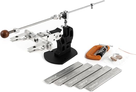 TSPROF Pioneer Sharpening Kit, Knife Sharpener, Knife Sharpening Kit for Kitchen, Folding, Tourist and Multitool Knives, Compact Knife Sharpening Device