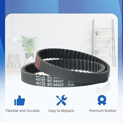 Miniatura 4 de Reemplazo de correa de vacío para Shark AZ2002 AZ2000 AZ2000W AZ2000WWK HZ2002 LA502 Cepillo suave frontal (1 unidad)