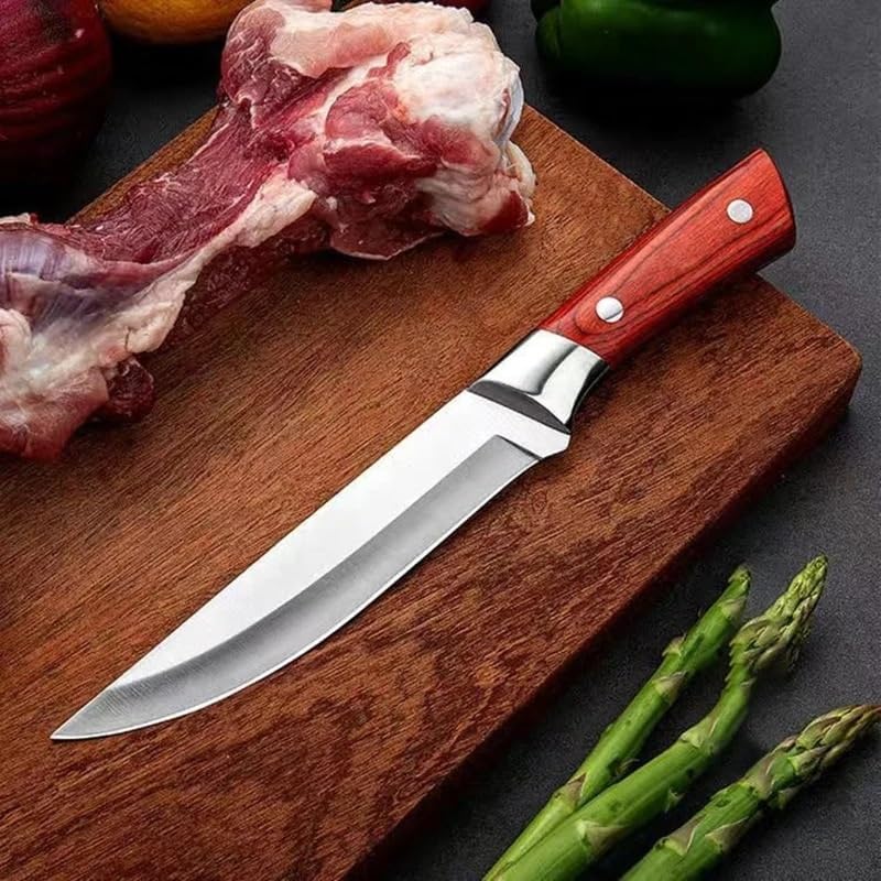 Meat Cleaver,Cleaver Knife, Boning Knives Meat Cutting Butcher Cleaver Carving Knife Stainless Steel Sharp Slicing Chef Utility Kitchen Knives(03)