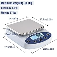 Vista 3 de Balanza de laboratorio Balanza electrónica 176.37 oz x 0.00 oz laboratorio de alta precisión Balanza analítica digital Escala de gramo 0.00 oz