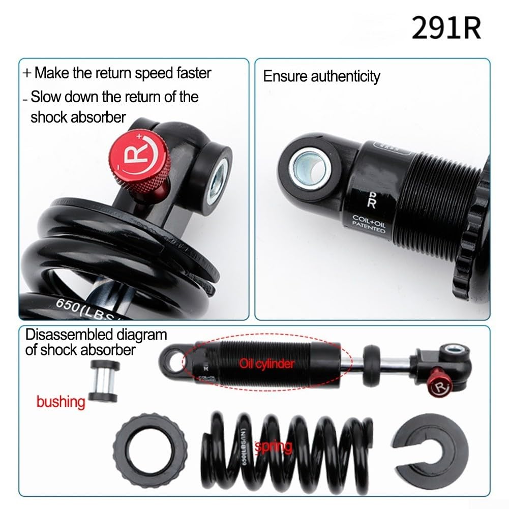Ressort Acier pour amortisseur pour vtt 150mm pour rebound Ressort