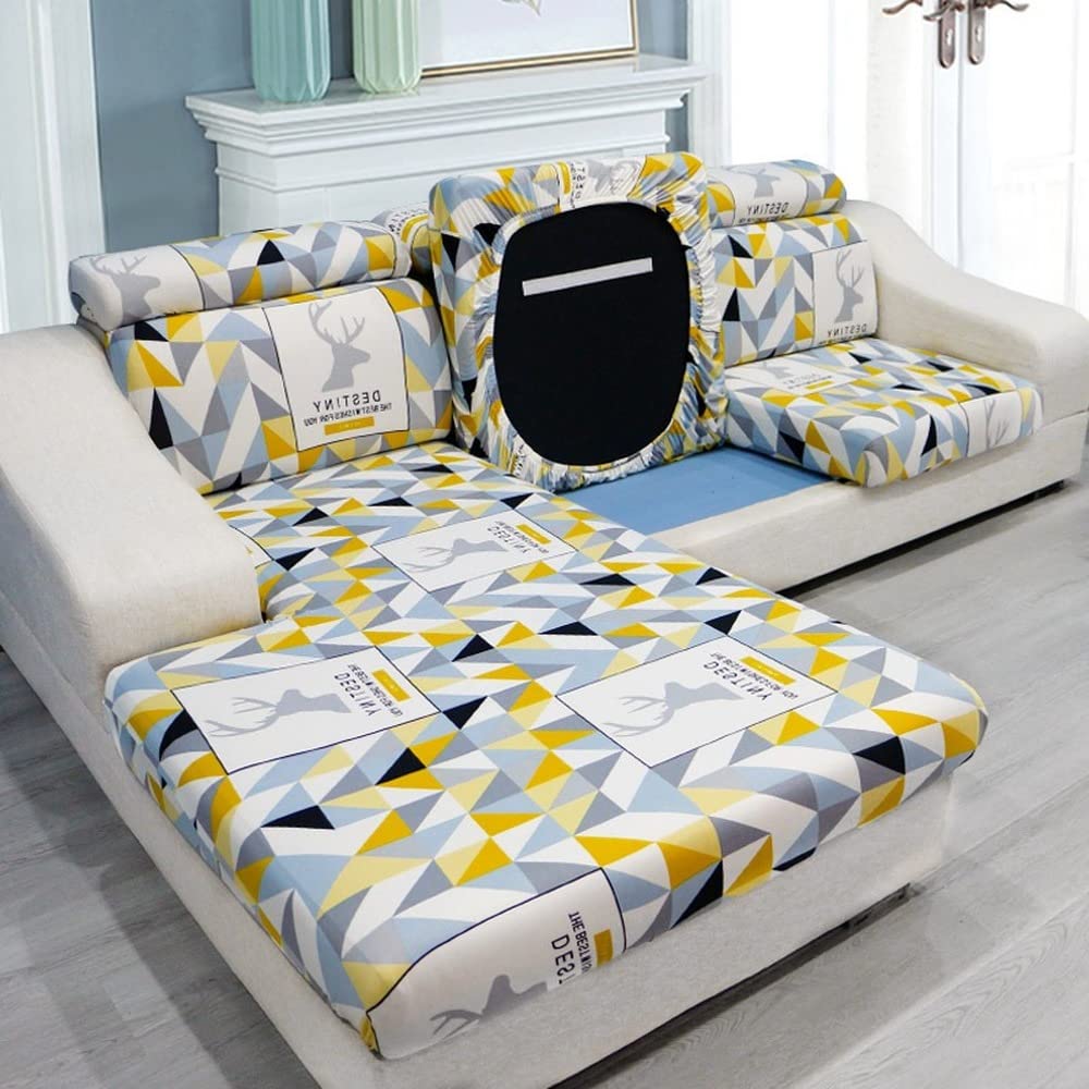 Funda de sillón elástica floral AB01 para disfrutar tardes en familia en una sala de estar protegida