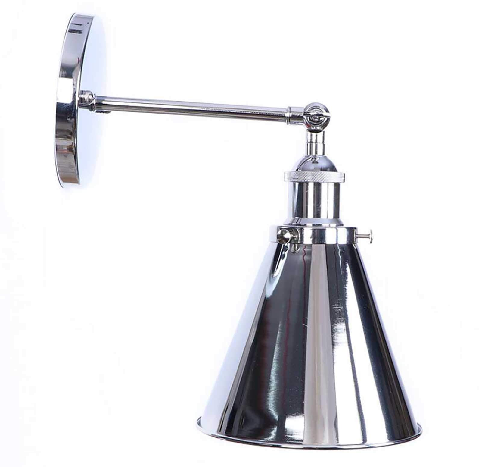 JYBNBBE Industrial Decor Retro Wall Lights for Home Bedroom Stair Mirror Light Loft Vintage Edison Wall Sconce,Silver