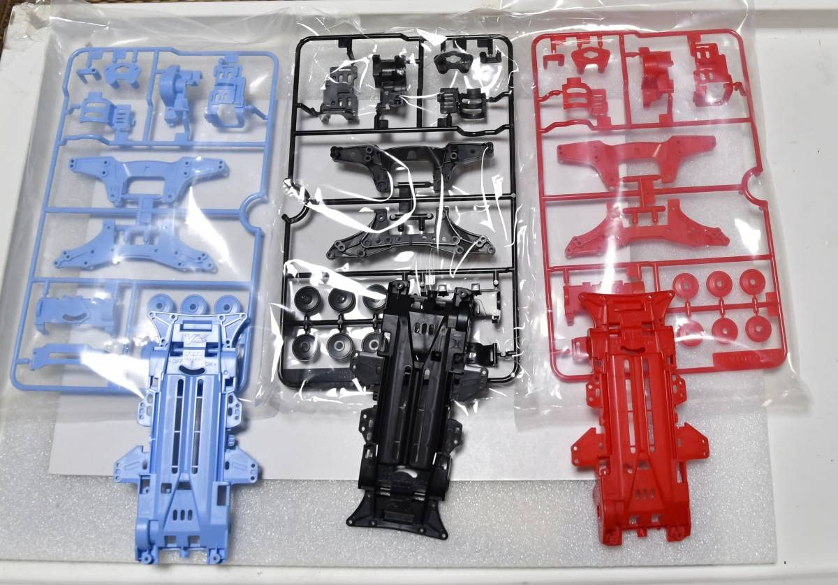 Amazon.co.jp: ミニ四駆 VZシャーシセット 3色 パステルブルー