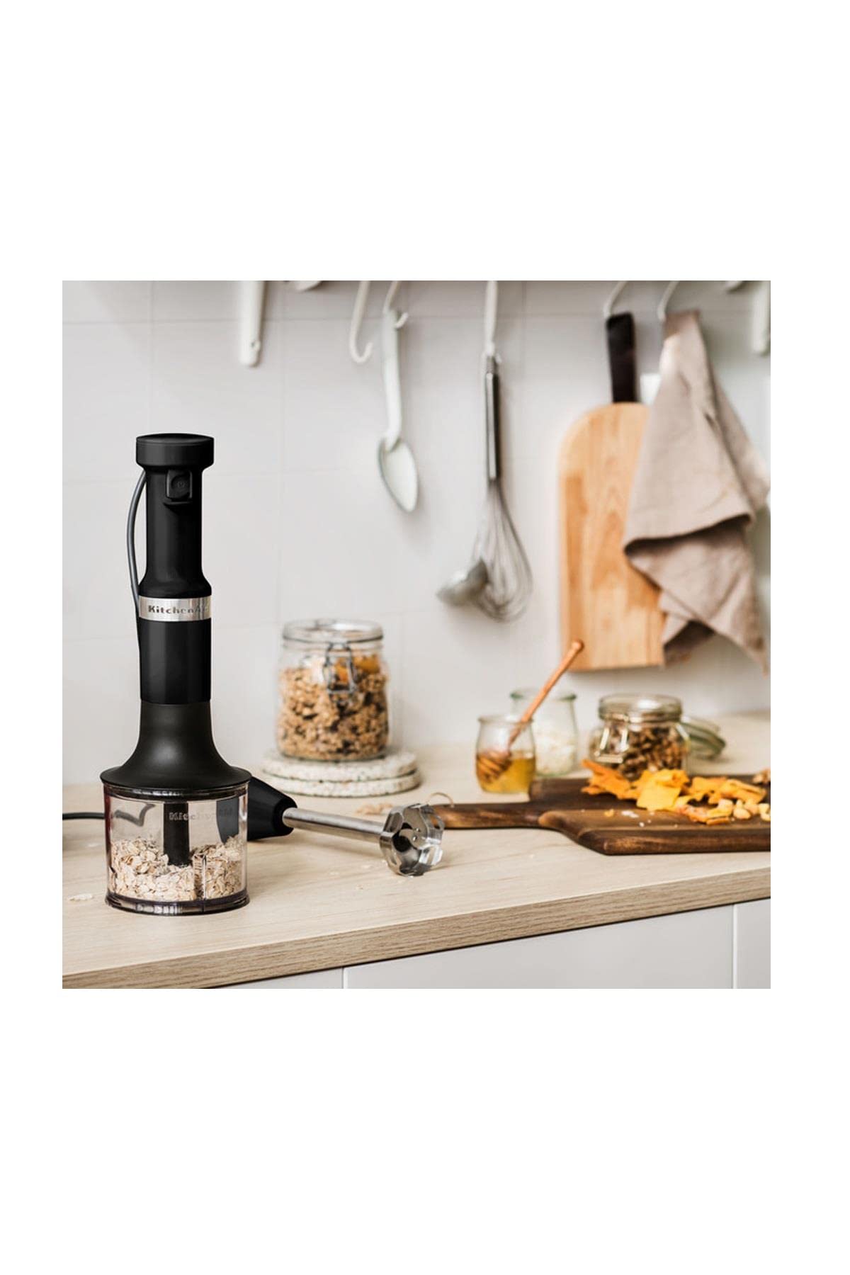 KitchenAid Mixeur Plongeant Classic, Vitesse Variable 8250–11600 RPM, Mélange, Mixe, Émulsionne & Écrase, Bras Amovible, Pichet 700ml Sans BPA, Matte Black