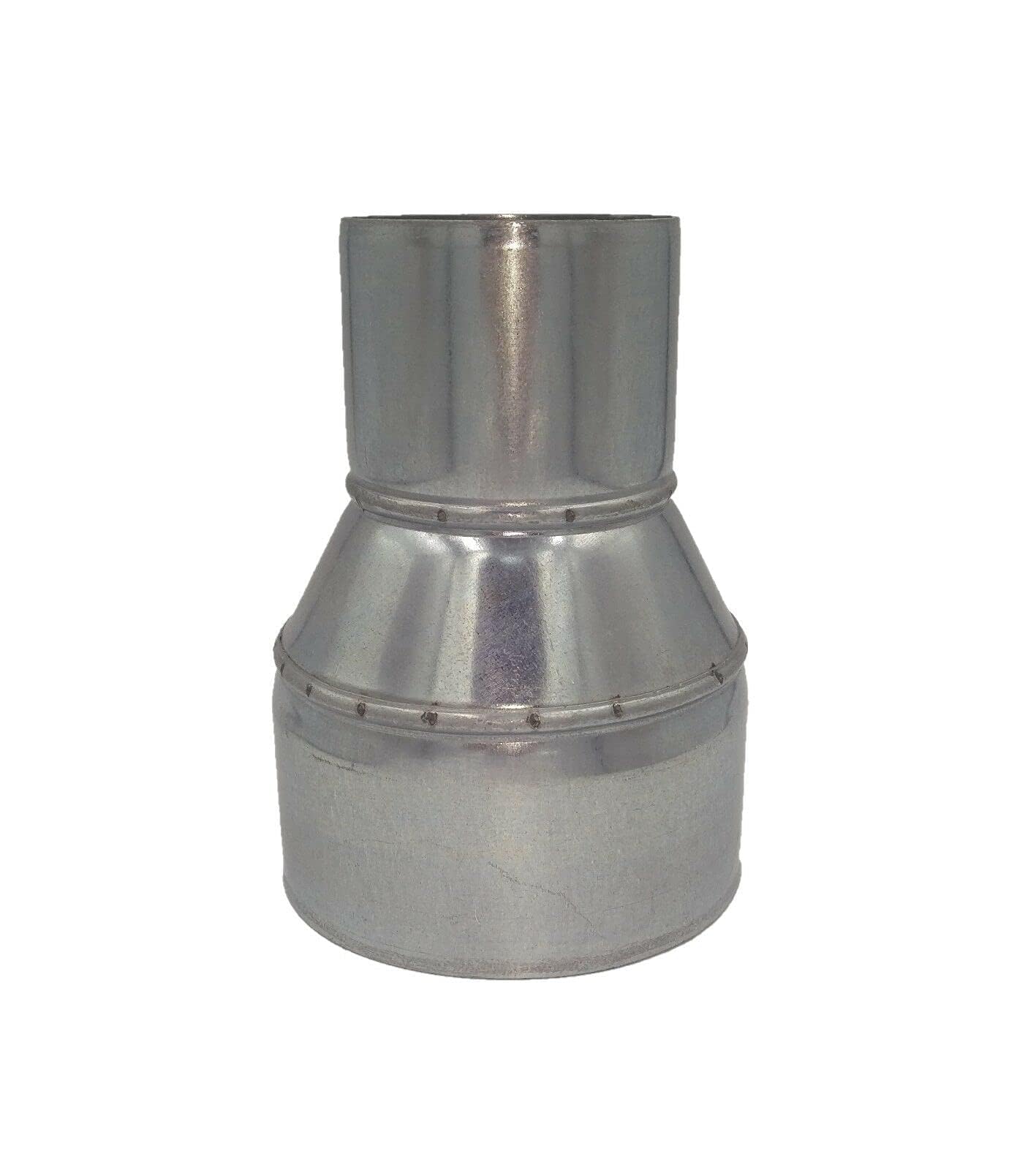 Armar Trading Ltd Galvanized Metal Reducer - Ducting Pipe - Steel Connector - Adaptor - Chimney Flue Liner (D - 100Mm / X - 150Mm) D - 100Mm / X - 150Mm