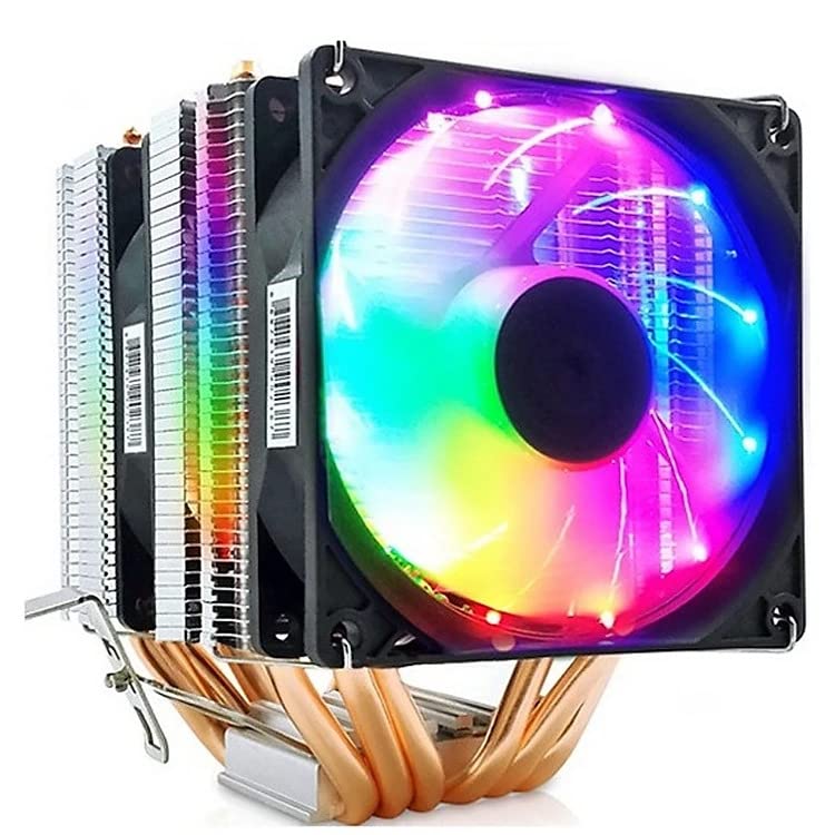 Auslese® MX6 Premium RGB CPU Cooler Automatic Color changing with High-Performance Quiet Fans
