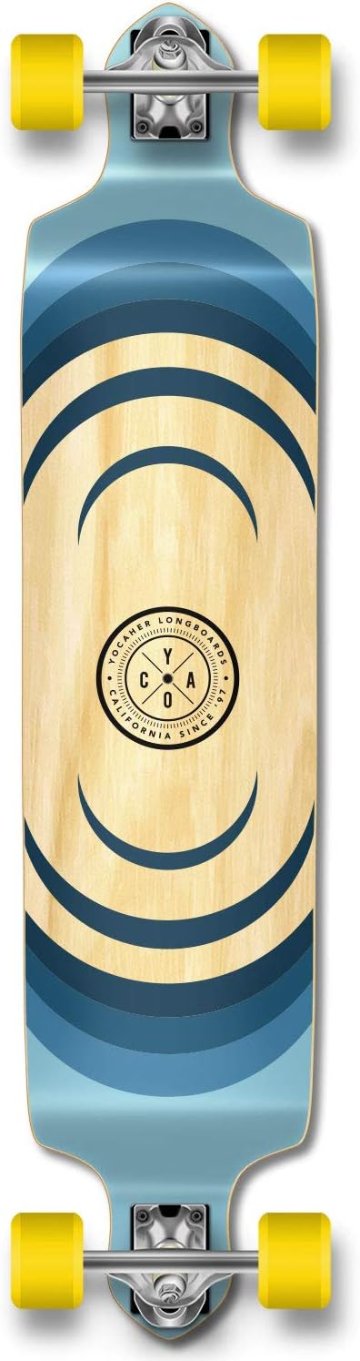 Yocaher Earth Series (Ripple) Complete Drop Down Skateboards Longboard w/BlackWidow Premium 80A Grip Tape Aluminum Truck ABEC-9 Bearing 70mm Skateboard Wheels : Sports & Outdoors