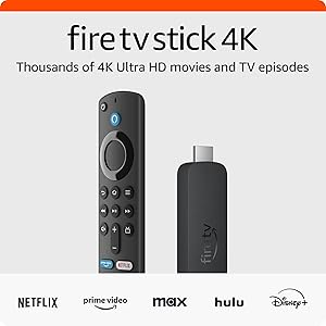 Amazon Fire TV Stick 4K streaming device, more than 1.8 million movies and TV episodes, supports Wi-Fi 6, watch free & live TV