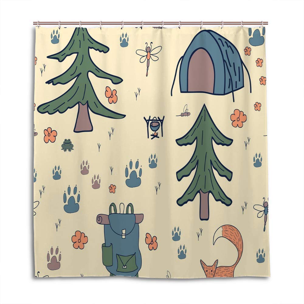 Rideau de douche anti-moisissure imperméable grand format motif lapin