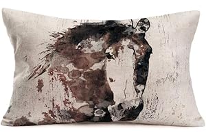 Gorgeous Oil Horse Painting Artwork Throw Pillow Covers