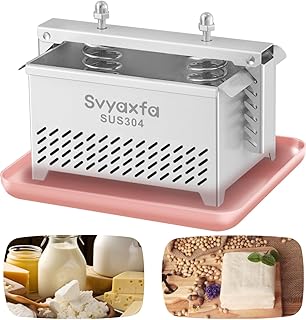 Tofu Press Stainless Steel Paneer Maker - Cheese Press Prensa Para Queso for Homemade Tofu, Paneer，Easy to Use and Clean, Tofu Press Dishwasher Safe, BPA Free Food Strainer