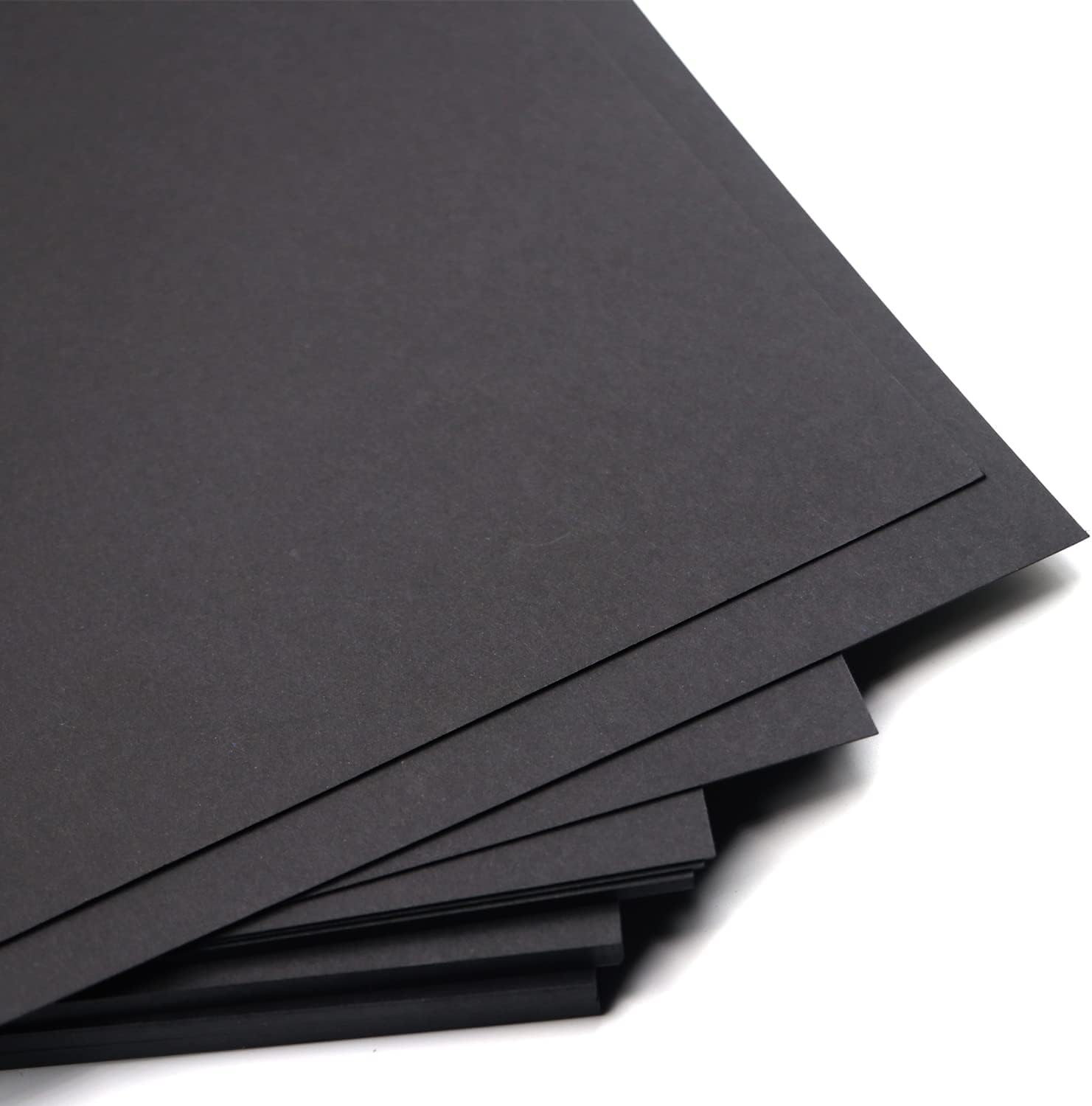 A4 Black Paper 350GSM, 20 Sheets Thick Dark Black Paper Card for Chalkboard, Scrapbook, Greetings, Invitations, Postcards, Index Cards, and Notecards.