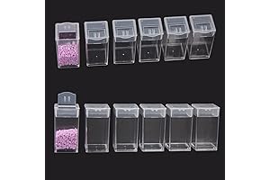 12 Pieces Empty Glitter Containers With Square Box