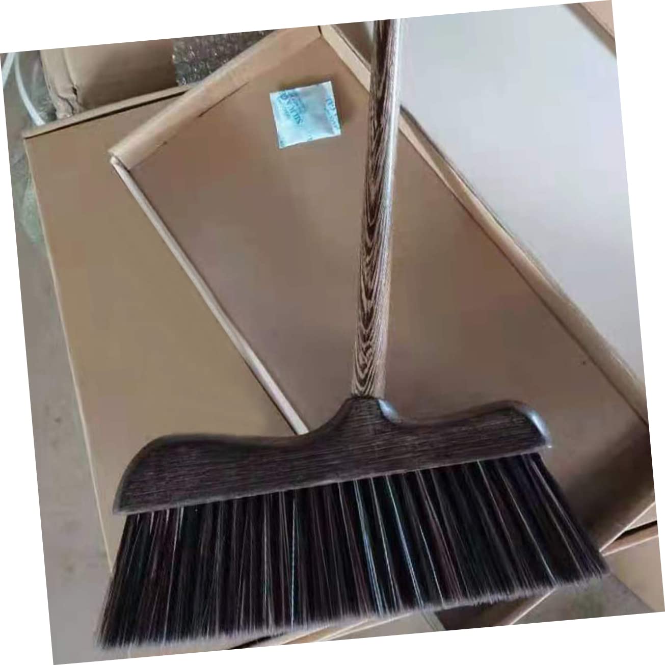 Scopa in Legno a Tre Sezioni, Portatile, Uso Facile, Rustica