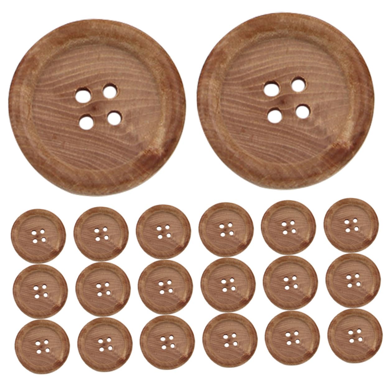 Guziki z żywicy do rękodzieła, 50 szt. Kolorowych guzików dziennika Drewniane guziki Retro Decor Buttons