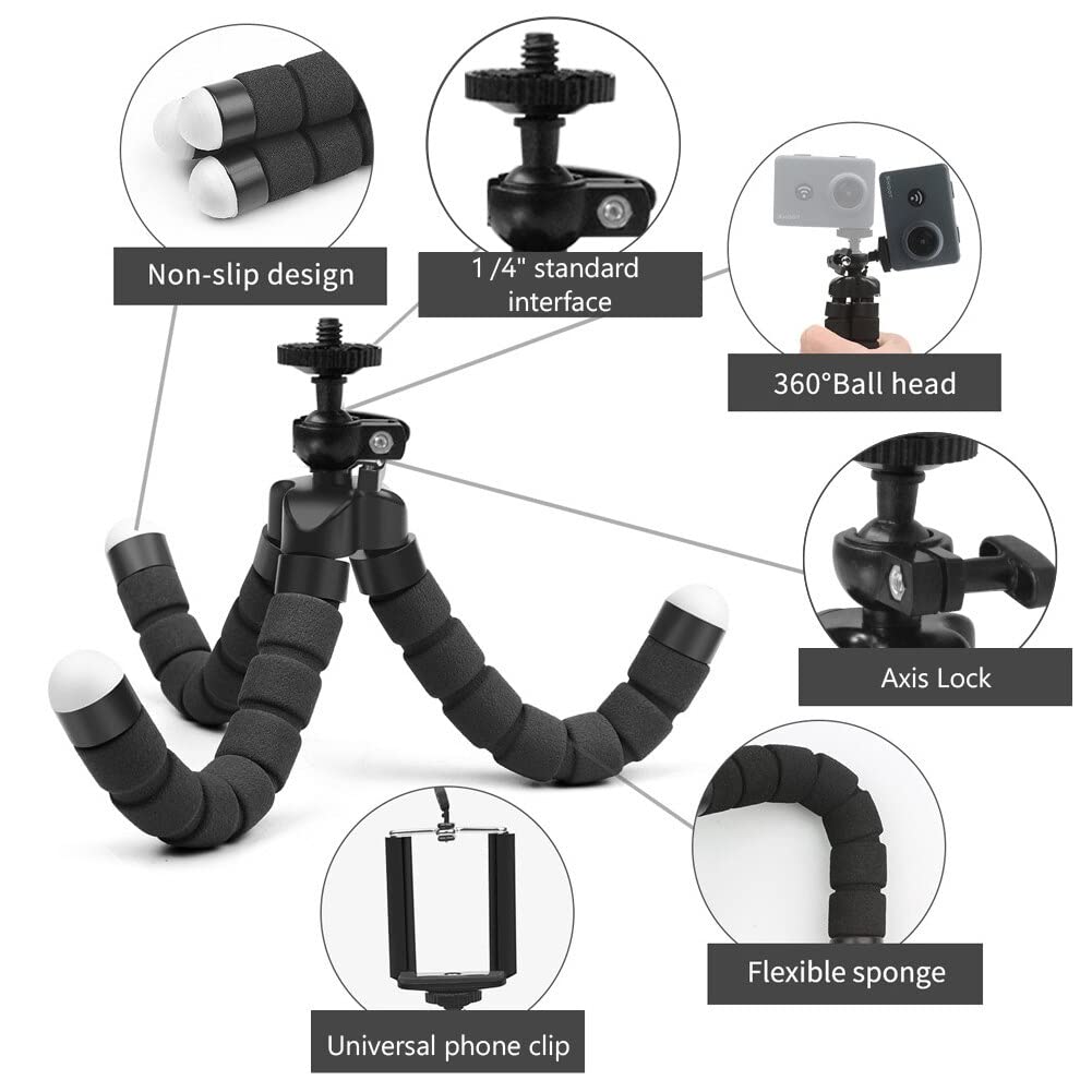 RajoNN Trípode para teléfono móvil Mini Soporte para trípode para teléfono móvil Soporte Flexible para trípode de Pulpo para cámara de teléfono Soporte para Selfie Soporte para teléfono móvil Trípode
