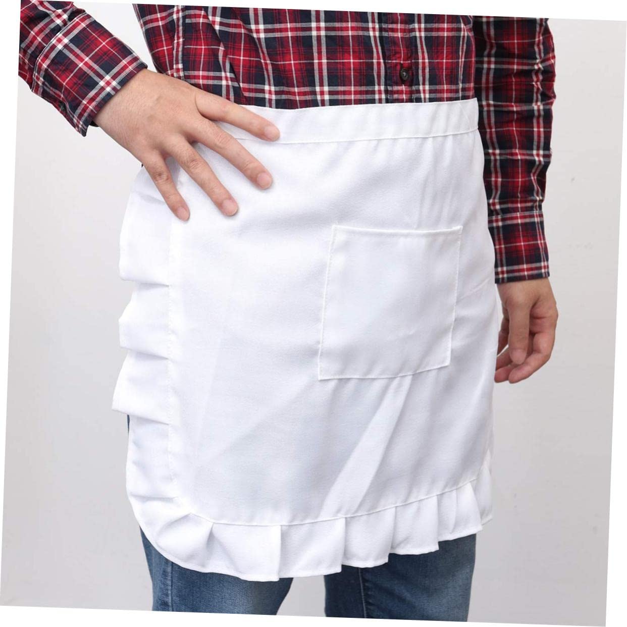 Amosfun delantal de vestido de trabajo para mujeres traje de sirvienta ropa de trabajo para falda delantales traje de mucama de camarera