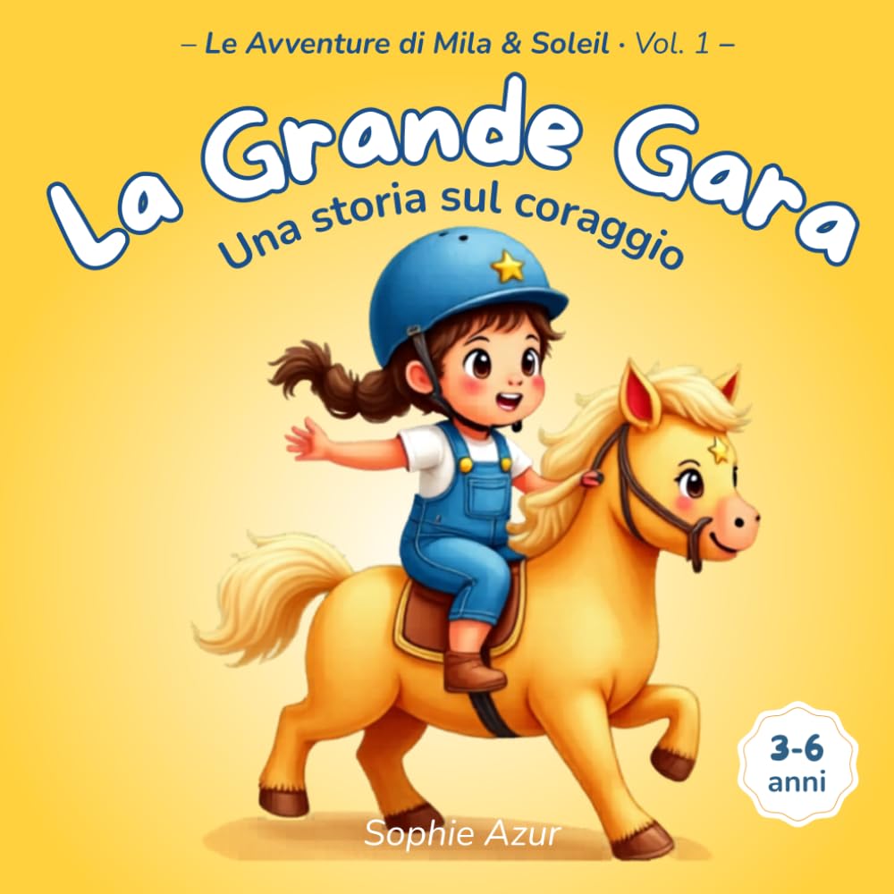 La Grande Gara — Una storia sul coraggio: Un libro illustrato sulle emozioni per bambini 3-6 anni — Una storia di pony sull'amicizia e il coraggio di provarci (Le Avventure di Mila & Soleil)