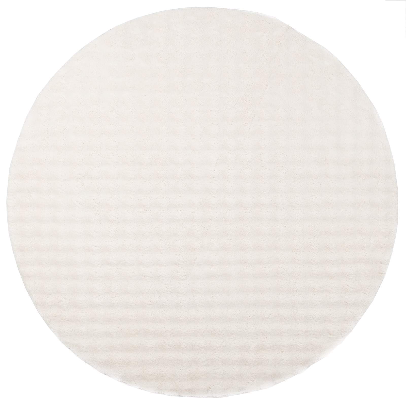 Tapis rond antidérapant et insonorisant en polyester lavable pour salon SIROLO