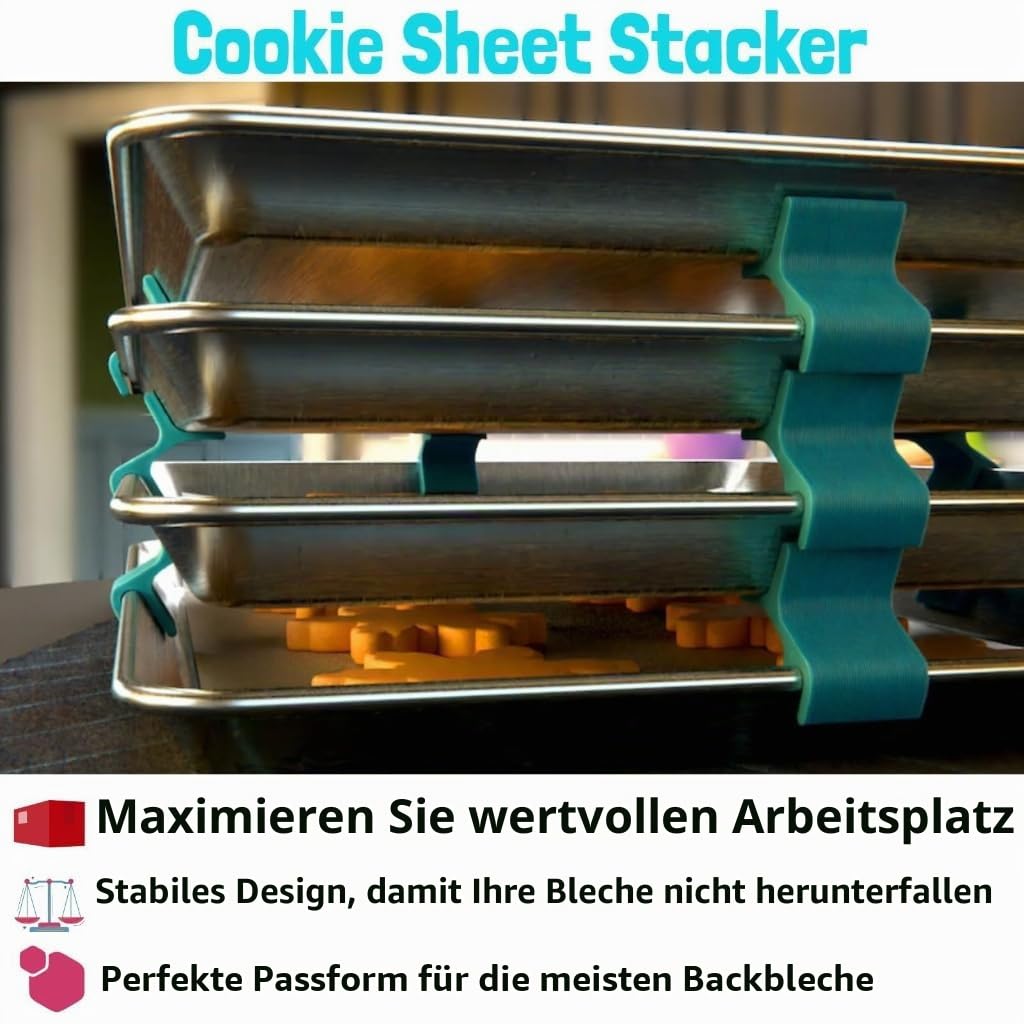 Stabiler Backblechhalter, stabile Küchenblechhalter für Backen, Ofen, Kühlschrank, Organisation, rutschfester Tablettständer