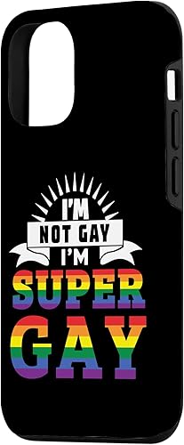 Miniatura 2 de Funda para iPhone 1212 Pro Im Not Gay Im Super Gay LGBTQ Orgullo Igualdad Rainbow Flag Case