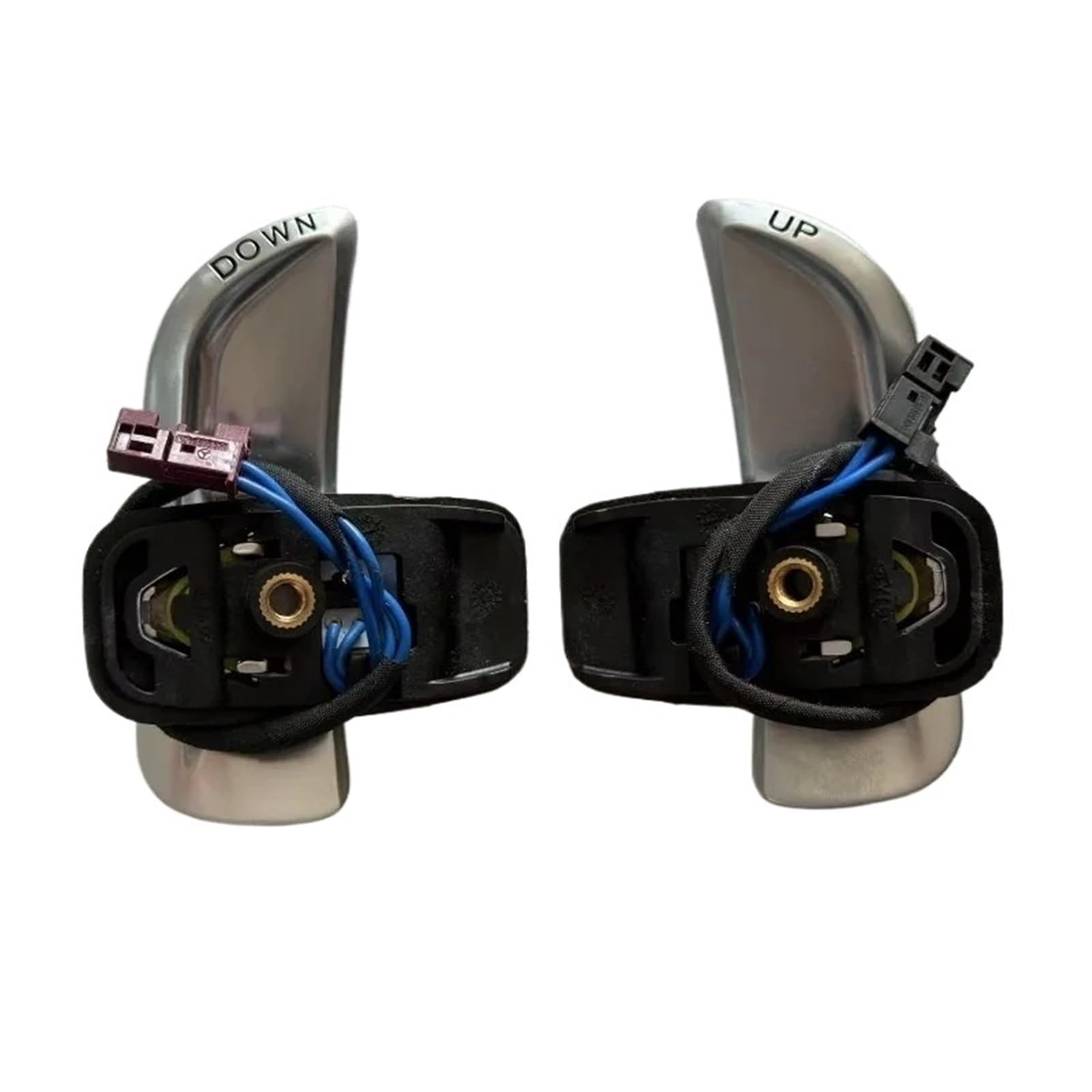 YAKISA Paddles Shift for Benz for AMG A45 CLA45 GLA45 C63 S63 C200 Steering Wheel Shift Paddle Paddle Shifter(A*MG Silver)