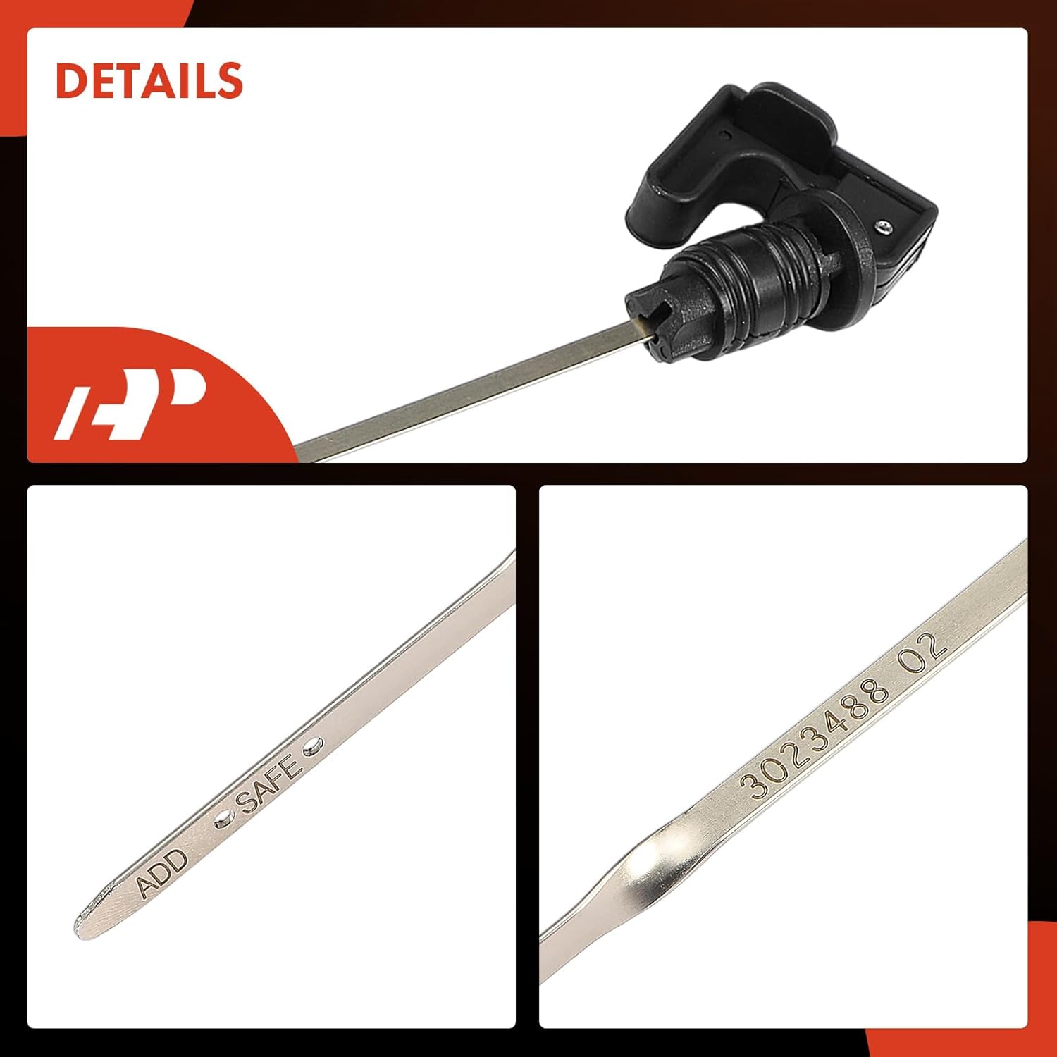 A-Premium Engine Oil Dipstick Compatible with Polaris Vehicles - 2013-2025 - General 1000, Pro XD, Ranger Crew XP, RZR PRO XP, RZR Trail S, RZR Turbo S, XPEDITION XP