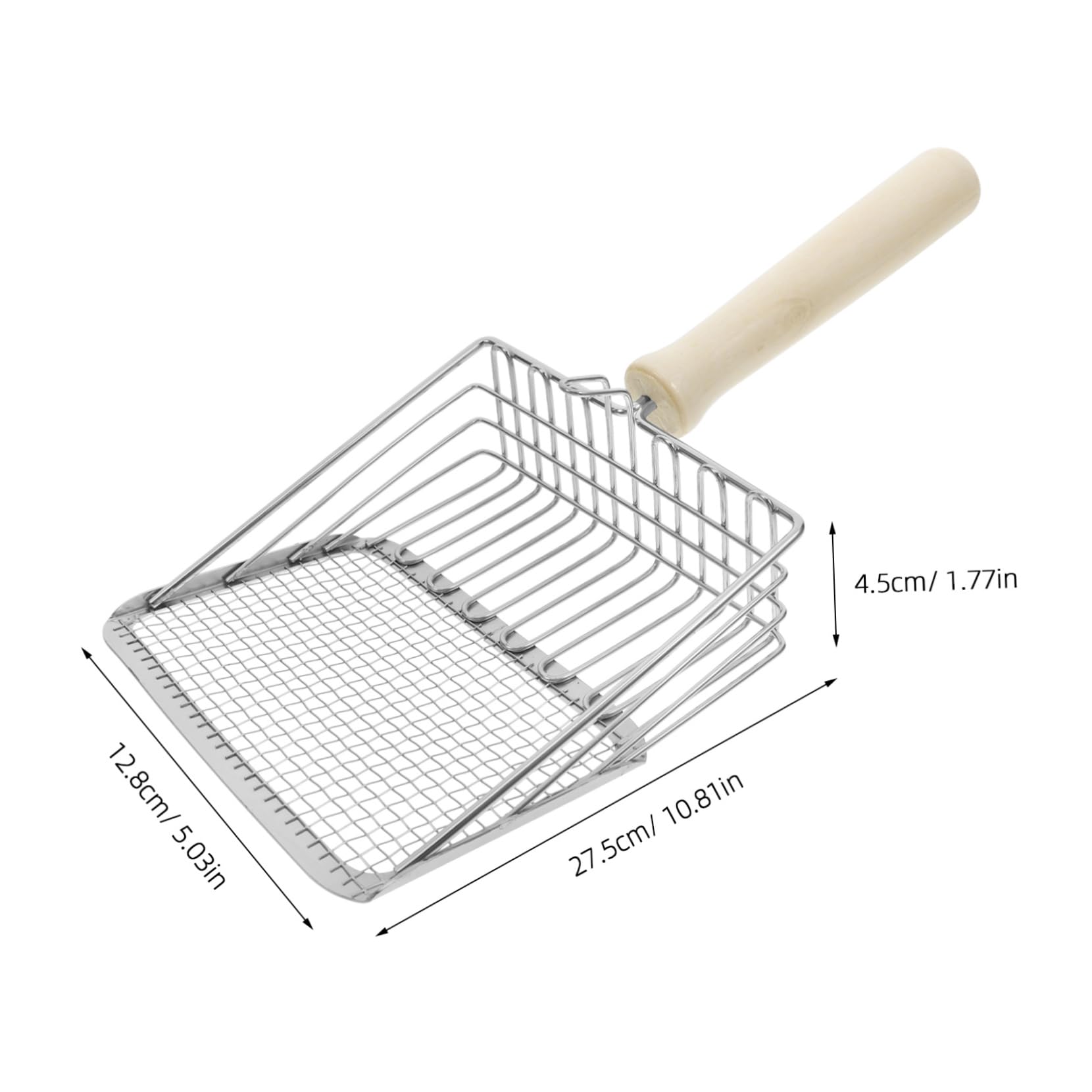 SUPVOX Stainless Steel Cat Litter Scoop Small Size Nonstick Litter Sifter Easy to Store