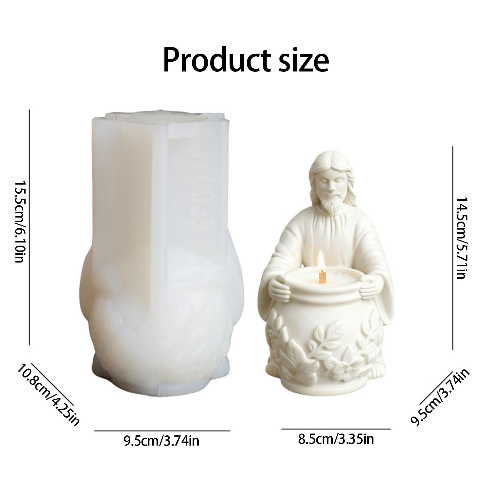 Stampi per candele in silicone Oldman per arte
