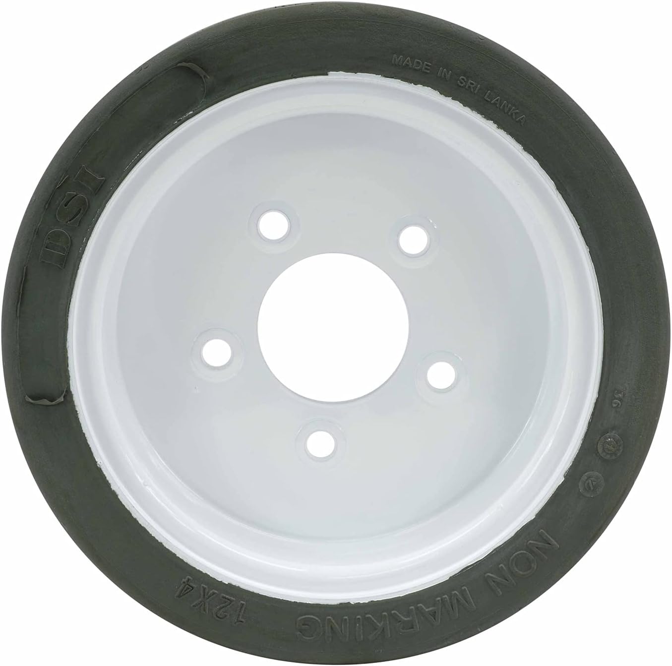Mytee Products (4 Pack) SkyJack 158437 Scissor Lift Tires 12 x 4, Plain- Model # SJIII3219, SJIII3015, SJIII3215, SJIII3019 | Non-Marking Wheel Assembly