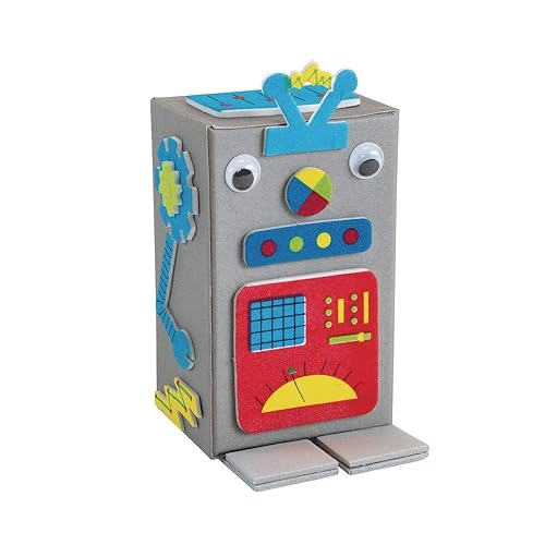 Miniatura 4 de Colorations Kit de manualidades de espuma para niños, juego de 12, espuma EVA, máquina de papel, autoadhesivo, sin pegamento, STEM, vapor, ciencia,