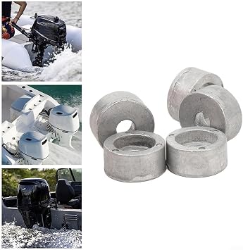 Marine Round Zinc Anode 5pcs 55321-87J01 55321-87J00 for Suzuki Outboard 4 9.9-300HP Aftermarket Protection Set