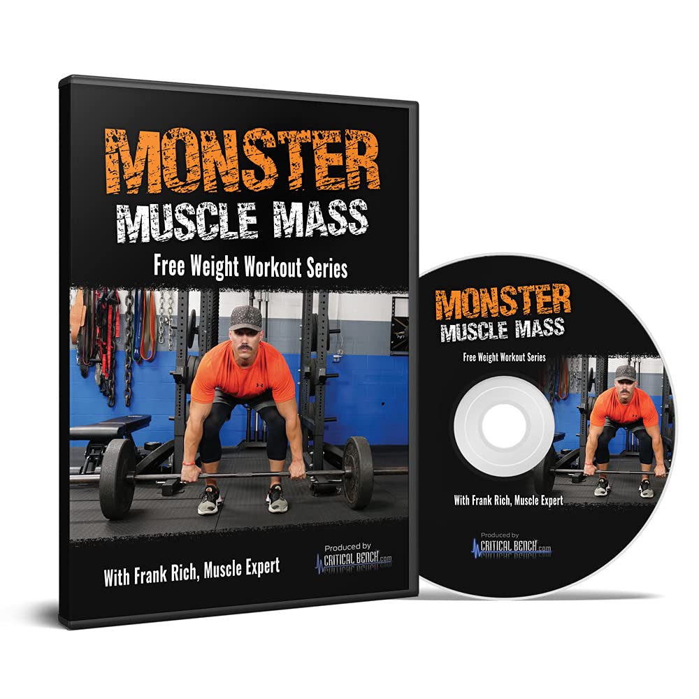 CRITICAL BENCH Monster Muscle Mass Workout DVD – Free Weight Exercise Programs for Full Body, Lower Body, and Arms