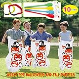 FAVORES DE LA FIESTA --- Los juegos de carreras de huevos y cucharas de Halloween son perfectos para la decoración de halloween, premios de fiestas de halloween, trucos o regalos, regalos de halloween, golosinas de halloween, juguetes de halloween, favores de halloween, juguetes de novedad en miniatura, rellenos de bolsitas, rellenos de piñata, etc.