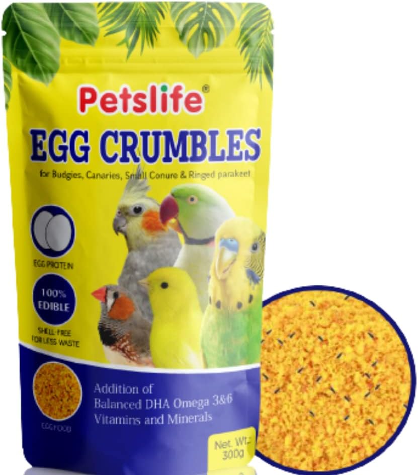 PETSLIFE Egg Crumbles for Finches- Budgies - Canaries - 300g