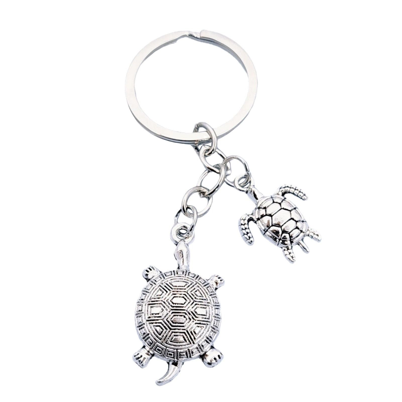 INSTITIZER Turtle Key Chain Turtle Marine Animal Pendant Keyring Cute Lovely Turtle Tortoise Shape Keychain Charm Keychain for Purse Backpack Handbag Mobile Phone Jewelry Accessory