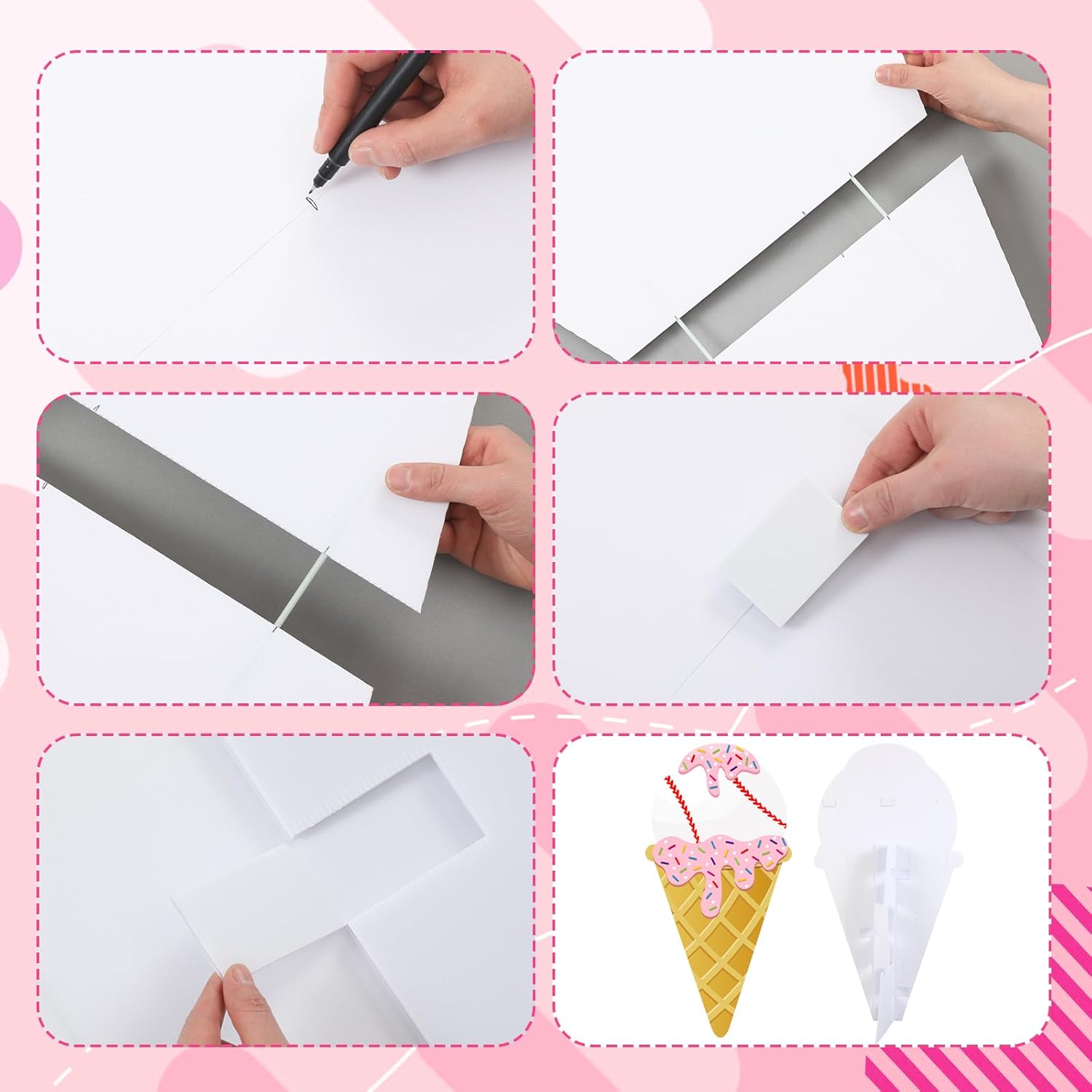 Novabright Large Ice Cream Drip Baseball Birthday Party Decoration 27.44 x 50.43 Inch Ice Cream Cardboard Cutout Stand up Photo Prop Baseball Drip Backdrop Decor for Baseballs Sport Birthday Party