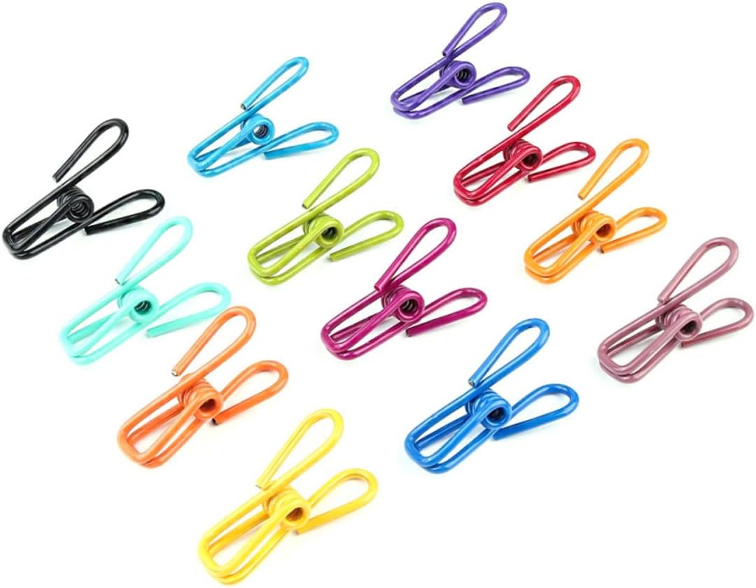 40pcs Laundry Pegs Heavy Duty Steel Wire Clothespins PVC Coating Drying Rack Towel Clips for Home Office