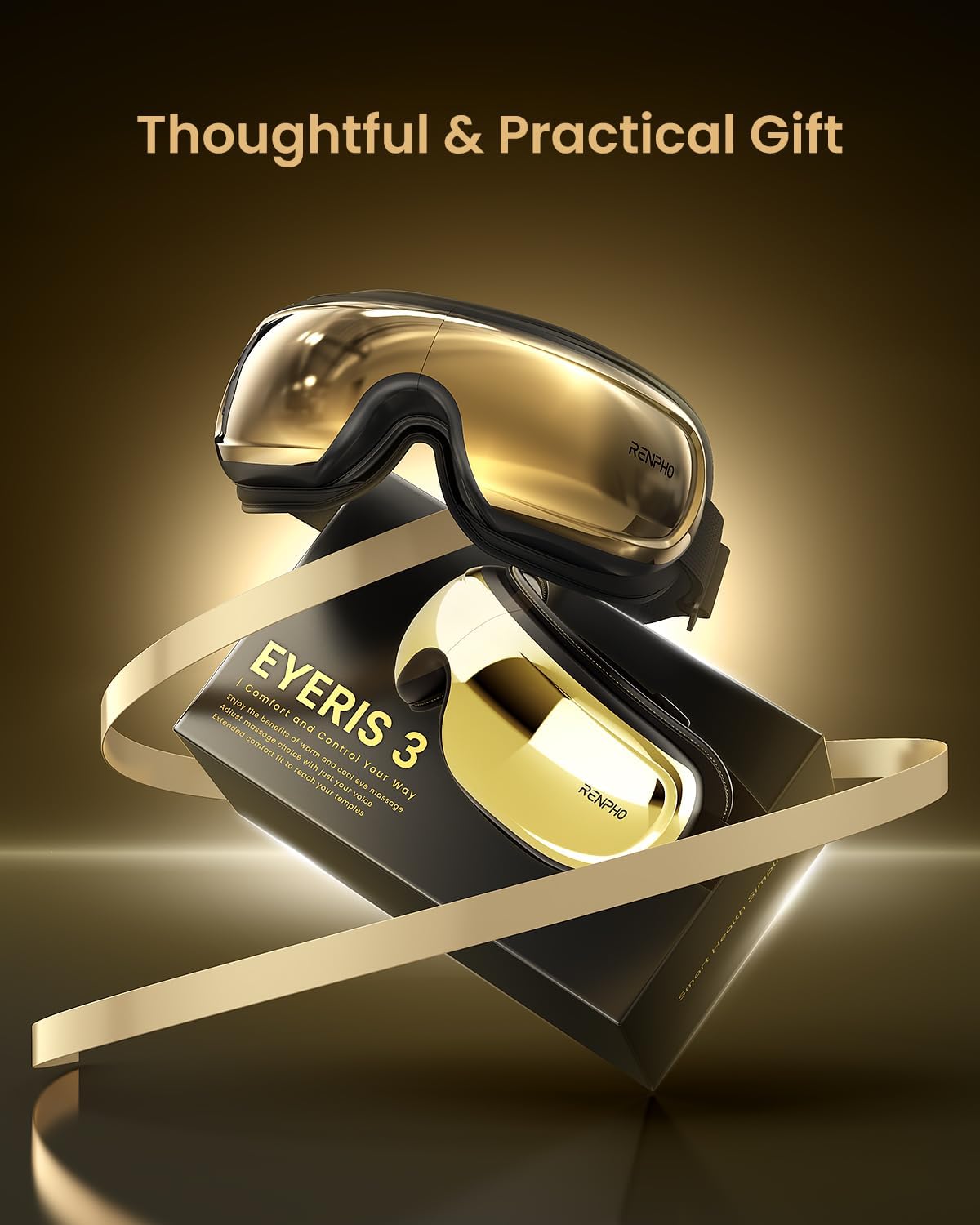 RENPHO Eyeris 3 Eye Massager with Heat and Cooling, Birthday Valentines Day Gifts for Women Men Her Him, Voice Control Eye Mask, DIY Massage Settings, Eye Care Devices for Migraine - Image 5