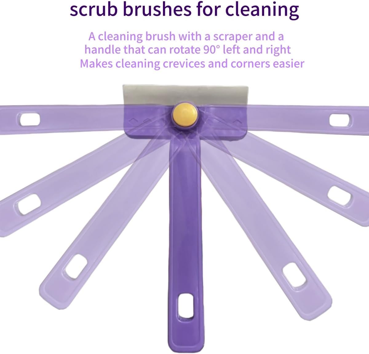 Kitchen/Bathtub Multifunctional Cleaning Brush with Stiff Bristles/Scraper image 2